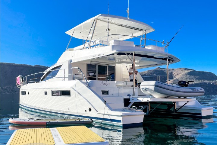 a large ship in the water